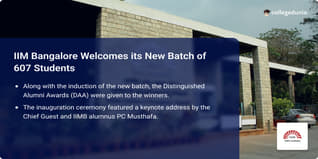 IIM Bangalore Welcomes its New Batch of 607 Students for the Academic Session 2024-25